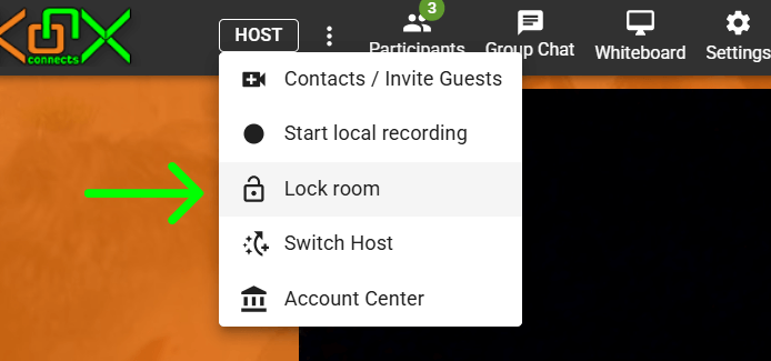 Lock Session/Meeting on KonX