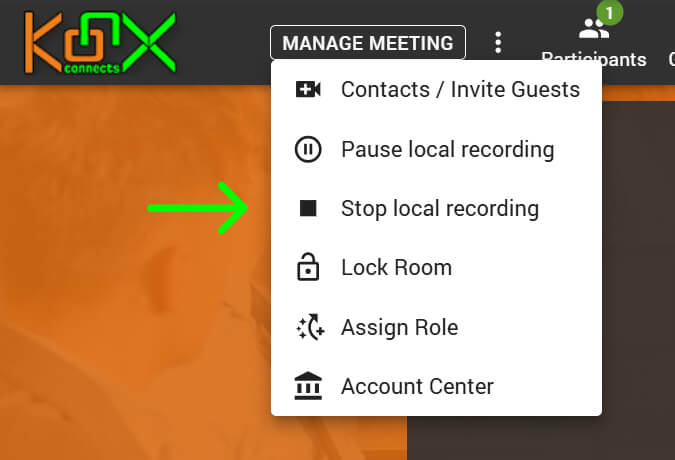 KonX - Stop Recording